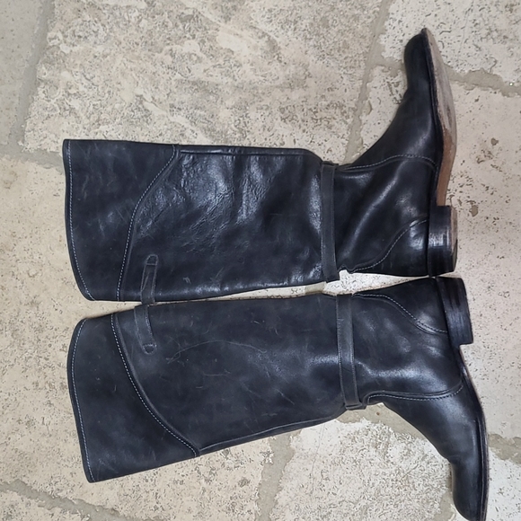 FRYE Dorado Gray Riding Boots Size 9 - Picture 2 of 12